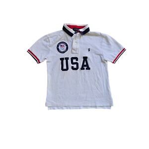 Polo Ralph Lauren The Team USA Olympics White Polo Shirt Size Small (8)‎